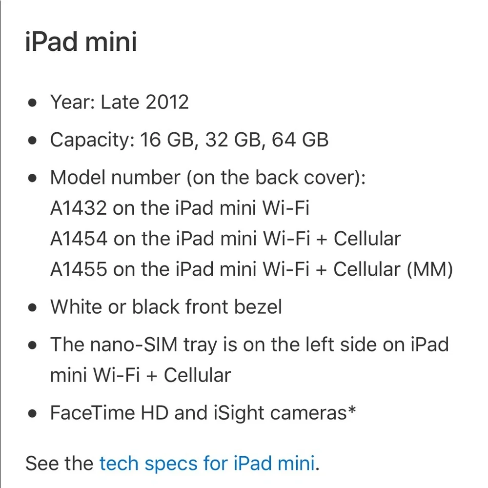 1st generation IPad mini